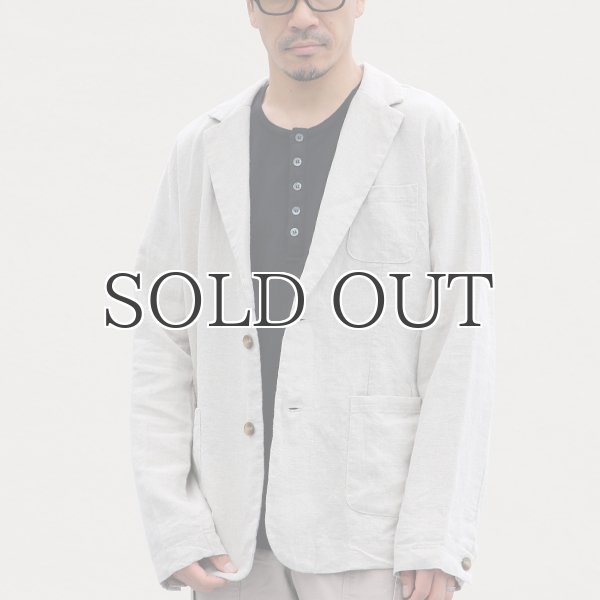画像5: French Linen(フレンチリネン)ナチュールドキャンバス2Bジャケット【MADE IN JAPAN】『日本製』/ Upscape Audience (5)