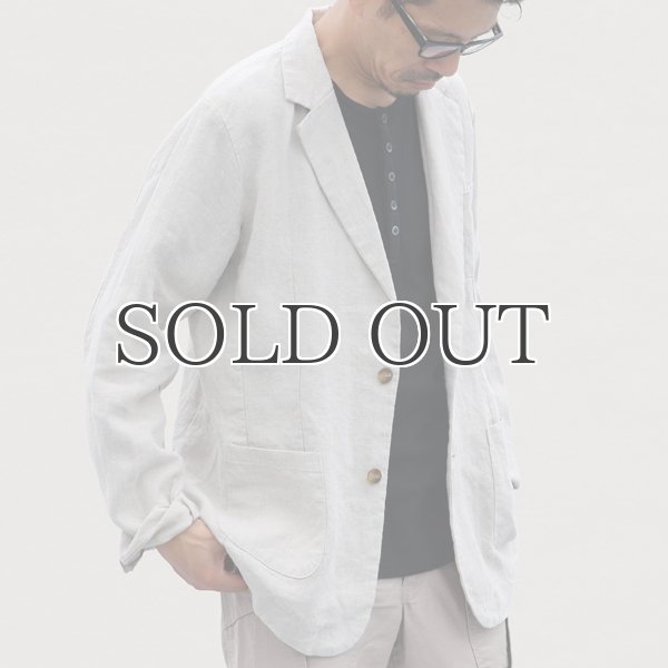 画像8: French Linen(フレンチリネン)ナチュールドキャンバス2Bジャケット【MADE IN JAPAN】『日本製』/ Upscape Audience (8)