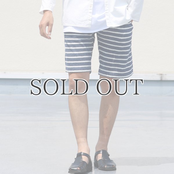 画像11: イズミールコットンパイルボーダーイージーショーツ【MADE IN JAPAN】『日本製』/ Upscape Audience (11)