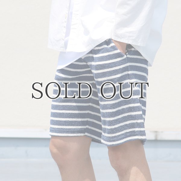 画像10: イズミールコットンパイルボーダーイージーショーツ【MADE IN JAPAN】『日本製』/ Upscape Audience (10)