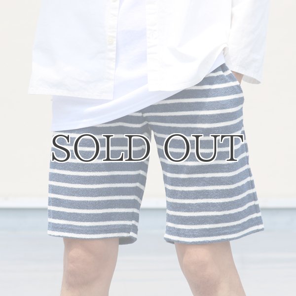 画像7: イズミールコットンパイルボーダーイージーショーツ【MADE IN JAPAN】『日本製』/ Upscape Audience (7)