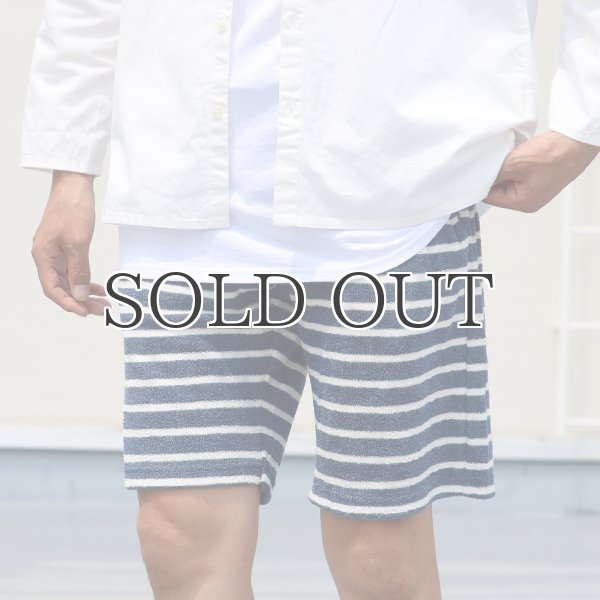 画像8: イズミールコットンパイルボーダーイージーショーツ【MADE IN JAPAN】『日本製』/ Upscape Audience (8)