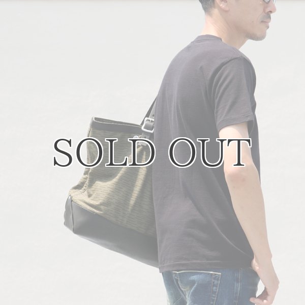 画像8: デッドストックレインカモテント生地×Leather Travel Tote Bag 【送料無料】 / Upscape Audience VASCO (8)