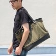 デッドストックレインカモテント生地×Leather Travel Tote Bag 【送料 デッドストックレインカモテント生地×Leather Travel Tote Bag 【送料