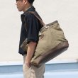 画像4: デッドストックレインカモテント生地×Leather Travel Tote Bag 【送料無料】 / Upscape Audience VASCO (4)