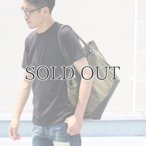 画像4: デッドストックレインカモテント生地×Leather Travel Tote Bag 【送料無料】 / Upscape Audience VASCO (4)