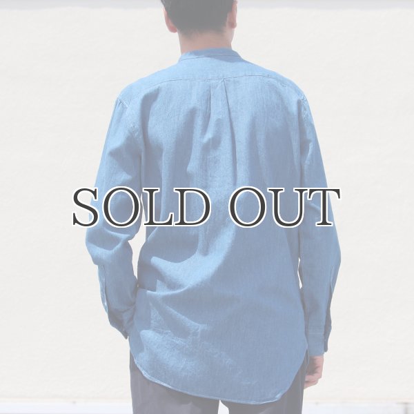 画像6: 麻混デニムオーバーサイズバンドカラーL/Sシャツ【MADE IN JAPAN】『日本製』 / Upscape Audience (6)