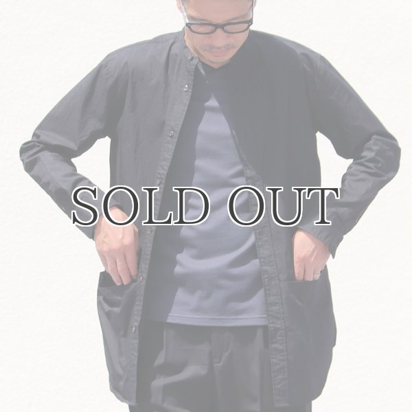 画像4: グリストーンW 綿ナイロン高密度ギャバ ルーズFIT バンドカラー ツールポケ 長袖シャツ【MADE IN JAPAN】『日本製』Upscape Audience (4)