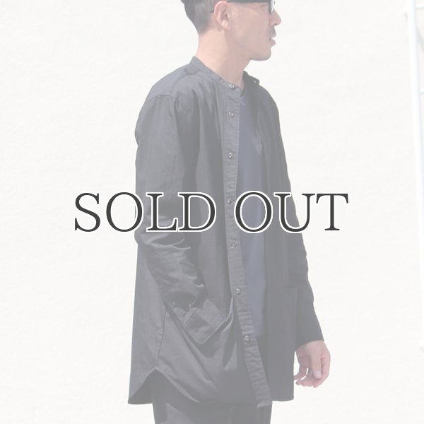 画像7: グリストーンW 綿ナイロン高密度ギャバ ルーズFIT バンドカラー ツールポケ 長袖シャツ【MADE IN JAPAN】『日本製』Upscape Audience (7)