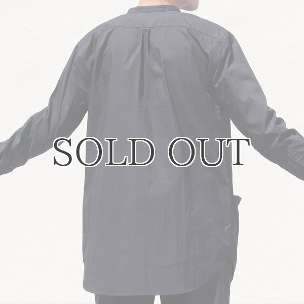 画像8: グリストーンW 綿ナイロン高密度ギャバ ルーズFIT バンドカラー ツールポケ 長袖シャツ【MADE IN JAPAN】『日本製』Upscape Audience (8)