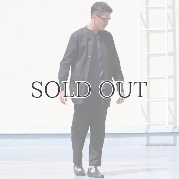 画像14: グリストーンW 綿ナイロン高密度ギャバ ルーズFIT バンドカラー ツールポケ 長袖シャツ【MADE IN JAPAN】『日本製』Upscape Audience (14)