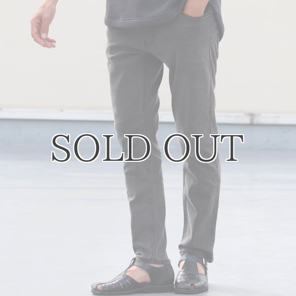 画像9: 黒×黒ストレッチデニム アンクルパンツ / Audience (9)