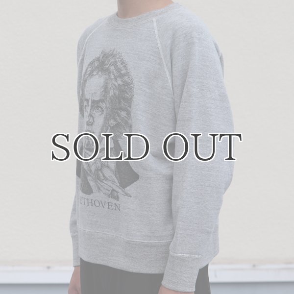 画像14: 19/7吊編裏毛 Beethoven プリント ラグランスウェット【MADE IN TOKYO】『東京製』/ Upscape Audience (14)