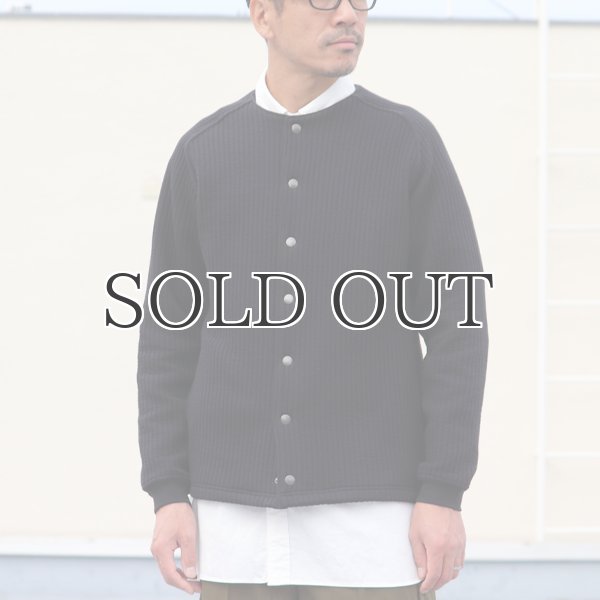 画像4: 「尾州」コットンキルト ノーカラー スナップジャケット【MADE IN JAPAN】『日本製』【送料無料】 / Upscape Audience (4)