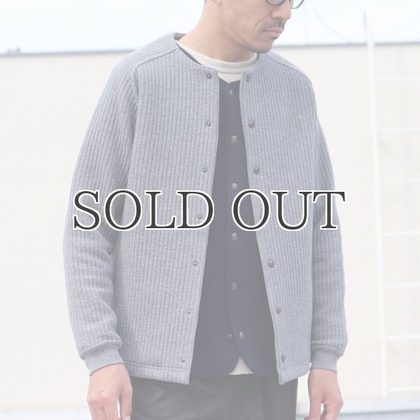 画像4: 「尾州」コットンキルト ノーカラー スナップジャケット【MADE IN JAPAN】『日本製』【送料無料】 / Upscape Audience (4)