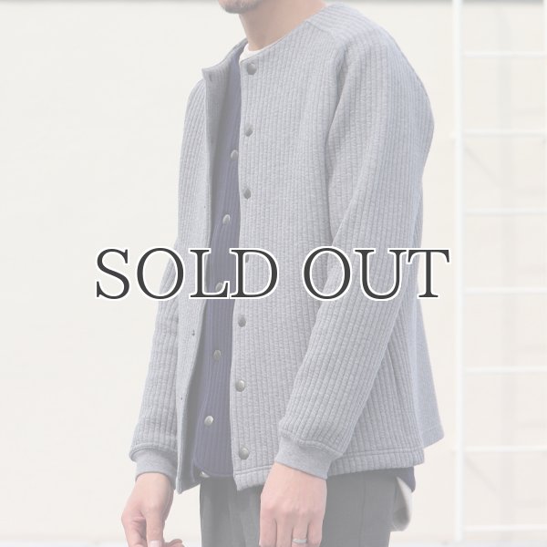 画像7: 「尾州」コットンキルト ノーカラー スナップジャケット【MADE IN JAPAN】『日本製』【送料無料】 / Upscape Audience (7)