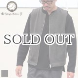 画像: セーターフリース メランジ ノーカラーZIPベスト【MADE IN JAPAN】『日本製』 / Upscape Audience