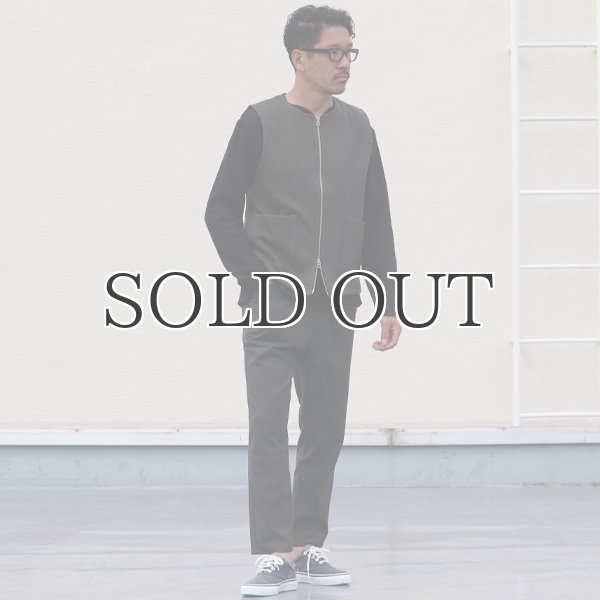 画像10: セーターフリース メランジ ノーカラーZIPベスト【MADE IN JAPAN】『日本製』 / Upscape Audience (10)