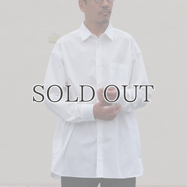 画像8: 70/30クロス ストレッチタイプライターレギュラーカラー L/S ボクシーシャツ【MADE IN JAPAN】『日本製』/ Upscape Audience (8)