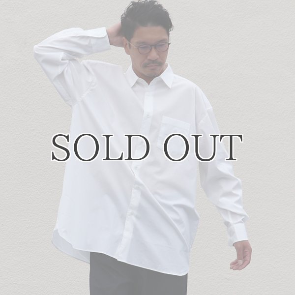 画像14: 70/30クロス ストレッチタイプライターレギュラーカラー L/S ボクシーシャツ【MADE IN JAPAN】『日本製』/ Upscape Audience (14)