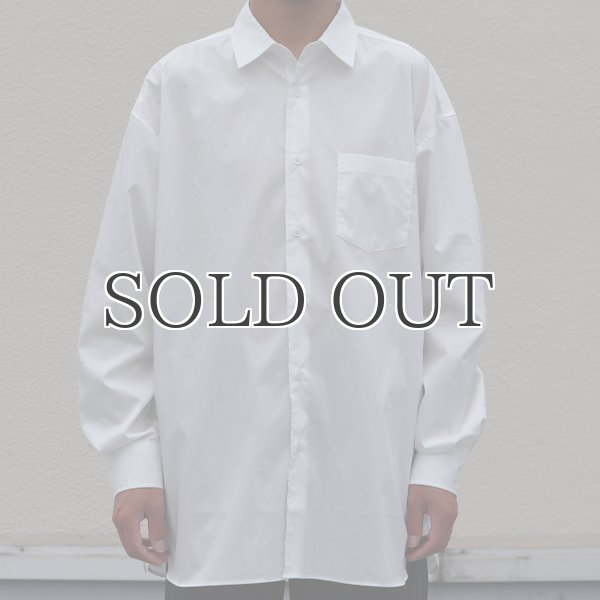 画像15: 70/30クロス ストレッチタイプライターレギュラーカラー L/S ボクシーシャツ【MADE IN JAPAN】『日本製』/ Upscape Audience (15)