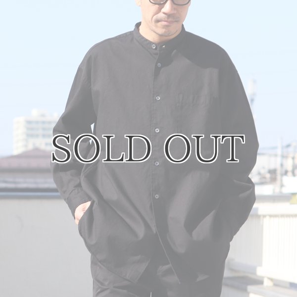 画像3: 6オンス オックスフォード バンドカラー L/S ボクシーシャツ【MADE IN JAPAN】『日本製』/ Upscape Audience (3)