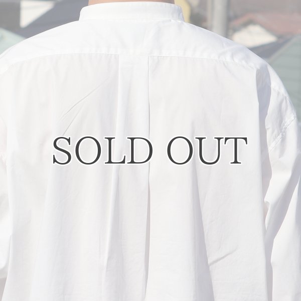 画像20: 70/30クロス ストレッチタイプライター バンドカラー L/S ボクシーシャツ【MADE IN JAPAN】『日本製』/ Upscape Audience (20)