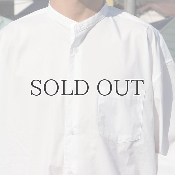 画像17: 70/30クロス ストレッチタイプライター バンドカラー L/S ボクシーシャツ【MADE IN JAPAN】『日本製』/ Upscape Audience (17)