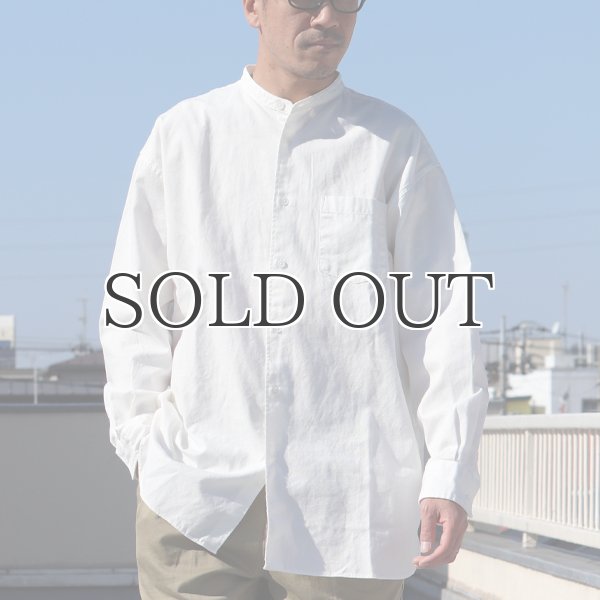 画像15: 6オンス オックスフォード バンドカラー L/S ボクシーシャツ【MADE IN JAPAN】『日本製』/ Upscape Audience (15)