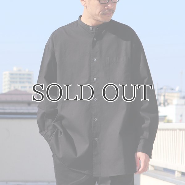 画像4: 6オンス オックスフォード バンドカラー L/S ボクシーシャツ【MADE IN JAPAN】『日本製』/ Upscape Audience (4)