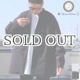 画像: 70/30クロス ストレッチタイプライター バンドカラー L/S ボクシーシャツ【MADE IN JAPAN】『日本製』/ Upscape Audience