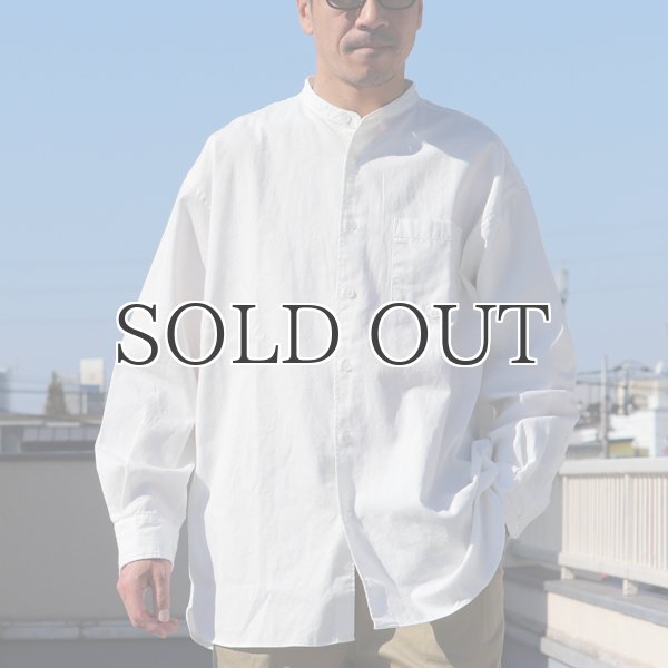 画像9: 6オンス オックスフォード バンドカラー L/S ボクシーシャツ【MADE IN JAPAN】『日本製』/ Upscape Audience (9)