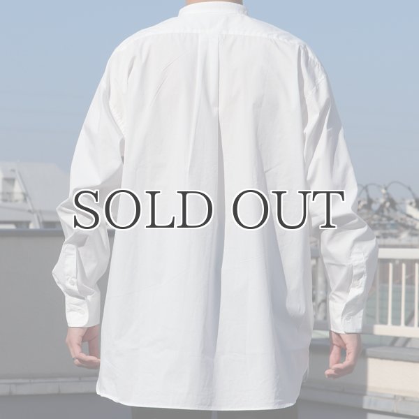 画像17: 70/30クロス ストレッチタイプライター バンドカラー L/S ボクシーシャツ【MADE IN JAPAN】『日本製』/ Upscape Audience (17)