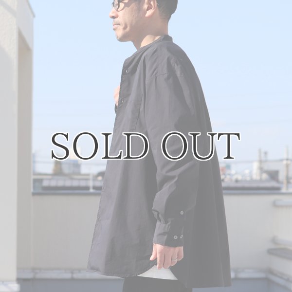 画像11: 70/30クロス ストレッチタイプライター バンドカラー L/S ボクシーシャツ【MADE IN JAPAN】『日本製』/ Upscape Audience (11)