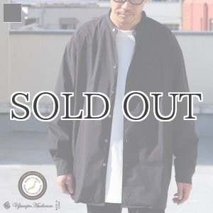 画像: 70/30クロス ストレッチタイプライター バンドカラー L/S ボクシーシャツ【MADE IN JAPAN】『日本製』/ Upscape Audience