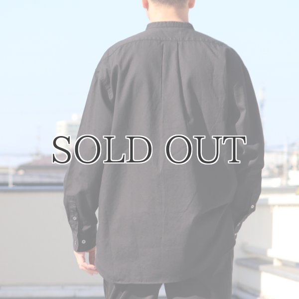 画像8: 6オンス オックスフォード バンドカラー L/S ボクシーシャツ【MADE IN JAPAN】『日本製』/ Upscape Audience (8)