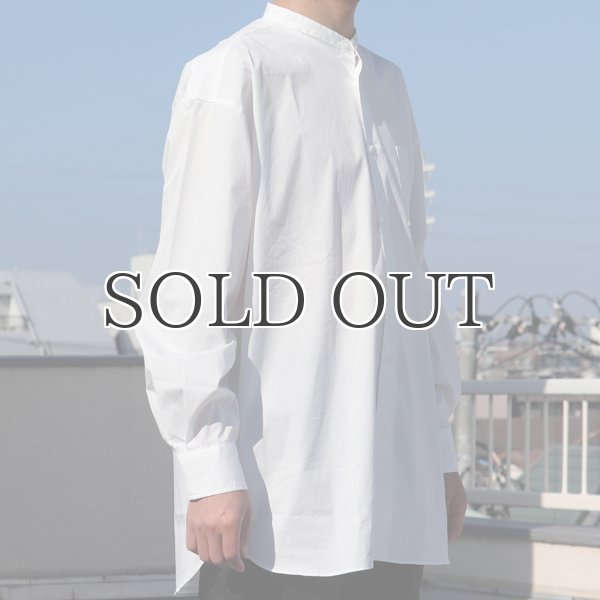 画像16: 70/30クロス ストレッチタイプライター バンドカラー L/S ボクシーシャツ【MADE IN JAPAN】『日本製』/ Upscape Audience (16)