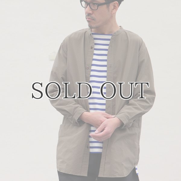 画像3: SOLOTEX（ソロテックス）DRY サッカーギンガム バンドカラー ツールポケ 9分袖シャツ【MADE IN JAPAN】『日本製』Upscape Audience (3)