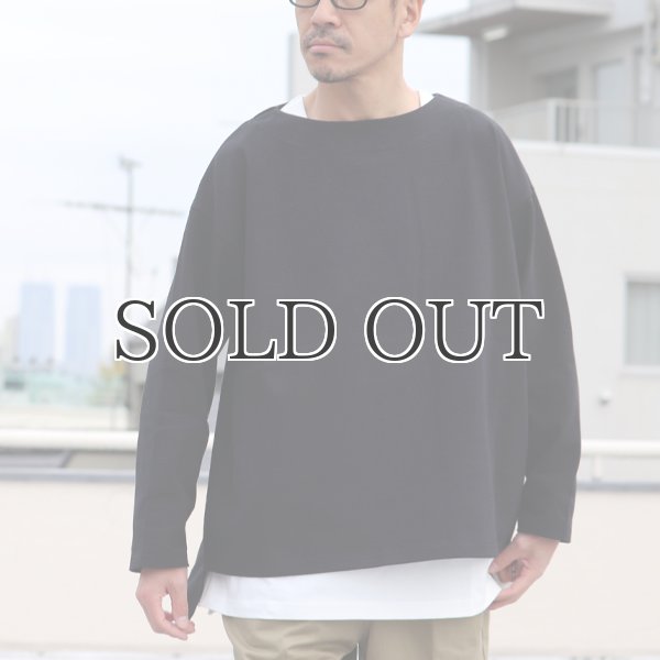画像6: Basque10オンス(バスク天竺)フレンチボーダー ボートネック BOX Tee【MADE IN JAPAN】『日本製』/ Upscape Audience (6)