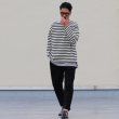 画像9: Basque10オンス（バスク天竺）フレンチボーダー ボートネック BOX Tee【MADE IN JAPAN】『日本製』/ Upscape Audience (9)