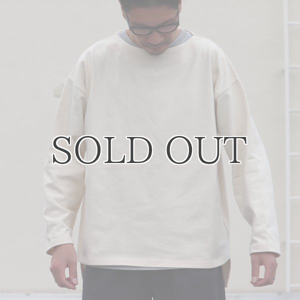 画像3: Basque10オンス(バスク天竺)フレンチボーダー ボートネック BOX Tee【MADE IN JAPAN】『日本製』/ Upscape Audience (3)