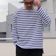 画像6: Basque10オンス（バスク天竺）フレンチボーダー ボートネック BOX Tee【MADE IN JAPAN】『日本製』/ Upscape Audience (6)