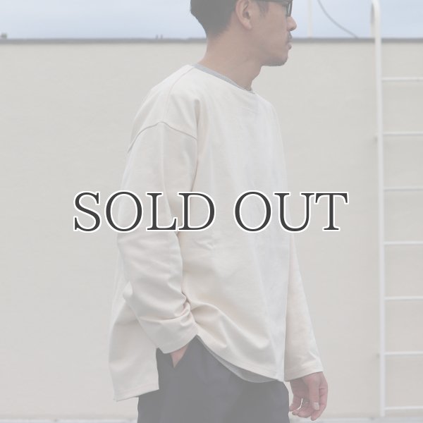 画像6: Basque10オンス(バスク天竺)フレンチボーダー ボートネック BOX Tee【MADE IN JAPAN】『日本製』/ Upscape Audience (6)