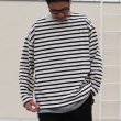 画像2: Basque10オンス（バスク天竺）フレンチボーダー ボートネック BOX Tee【MADE IN JAPAN】『日本製』/ Upscape Audience (2)