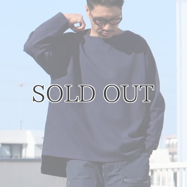 画像2: Basque10オンス（バスク天竺）フレンチボーダー ボートネック BOX Tee【MADE IN JAPAN】『日本製』/ Upscape Audience (2)