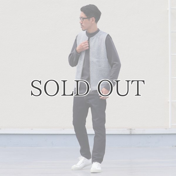 画像11: セーターフリース メランジ ノーカラーZIPベスト【MADE IN JAPAN】『日本製』 / Upscape Audience (11)