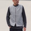 画像2: セーターフリース メランジ ノーカラーZIPベスト【MADE IN JAPAN】『日本製』 / Upscape Audience (2)