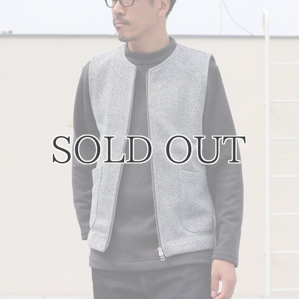 画像12: セーターフリース メランジ ノーカラーZIPベスト【MADE IN JAPAN】『日本製』 / Upscape Audience (12)