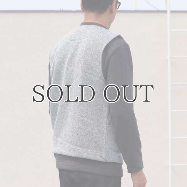 画像8: セーターフリース メランジ ノーカラーZIPベスト【MADE IN JAPAN】『日本製』 / Upscape Audience (8)