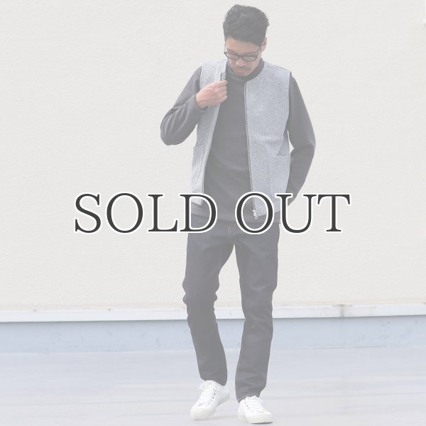 画像9: セーターフリース メランジ ノーカラーZIPベスト【MADE IN JAPAN】『日本製』 / Upscape Audience (9)